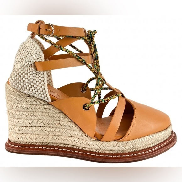 Ulla Johnson Concha Twisted Rope Espadrille Wedges in Chamomile Sz 41 - Picture 9 of 17